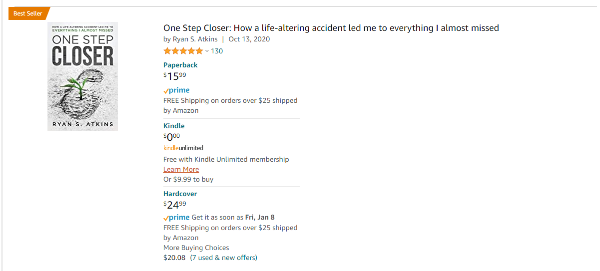 Five Star Amazon Review - Best Seller Example